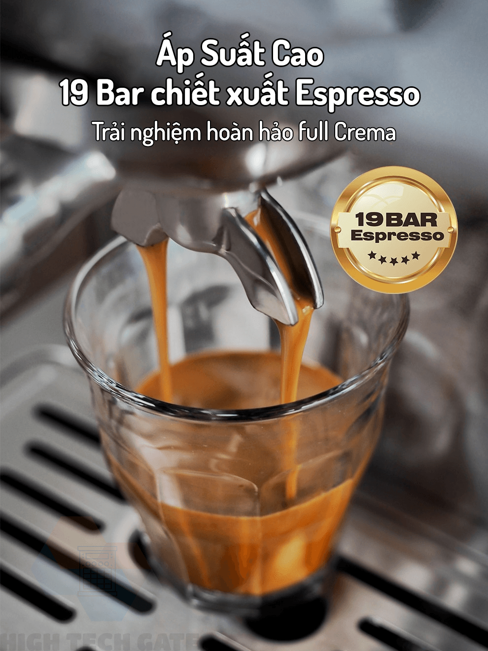 Máy Pha Cà Phê Espresso HiBREW H10A Phiên Bản Chuyên Nghiệp Linh Hoạt Kiểm Soát Toàn Diện, 58mm Tay Cầm Inox 304, Hàng Chính Hãng