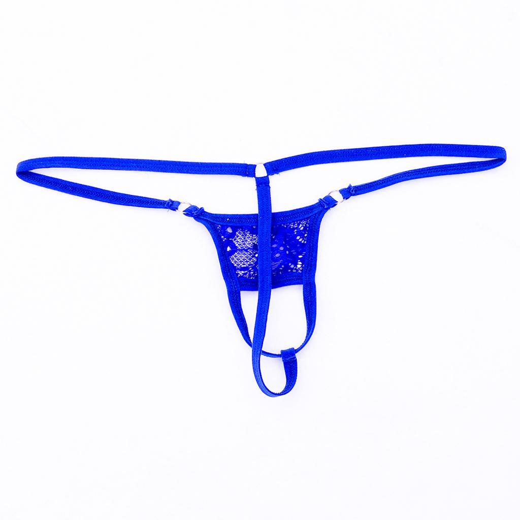2Pcs Men's Open Front Breathable G-String Underwear Pouch Brief Thong