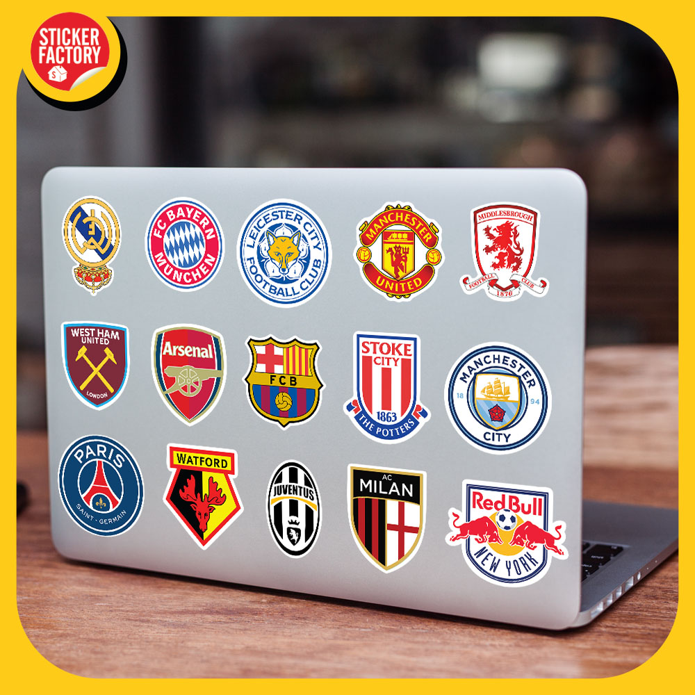 Football - Set 100 sticker decal hình dán nón bảo hiểm, laptop, xe máy, ô tô - STICKER FACTORY