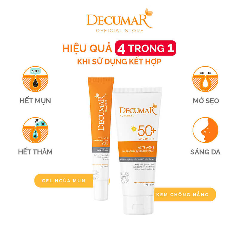 Kem chống nắng Decumar Advaced Sunblock hoàn toàn mới 50g