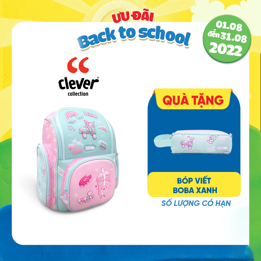 Ba Lô CLEVERHIPPO  Fancy - Boba Sành Điệu BC1209/PINK