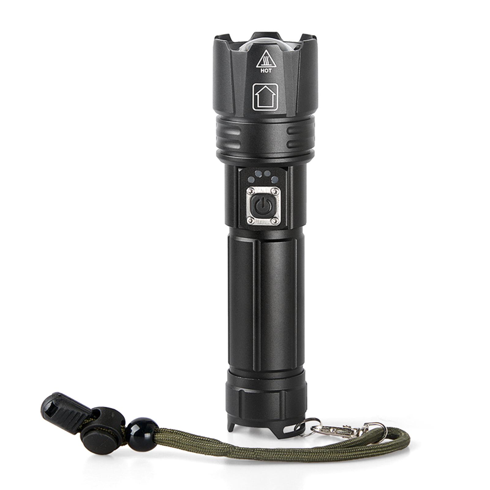 Rechargeable    Flashlight - High Lumens LED, Super Bright, Zoomable, 3 Modes, Water Resistant - Outdoor Camping, Emergency Flashlights