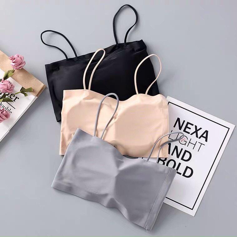 Áo bra nữ hai dây nâng ngực đúc su trơn Cun022, thun lạnh thoáng mát mềm mịn 2 dây mảnh thời trang