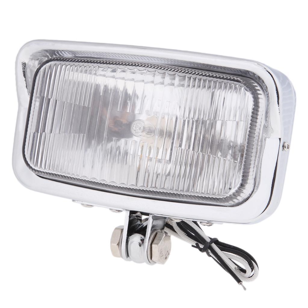 55W     Chrome     Motorcycle     6  .  5  "   Vintage     Retro     Rectangle