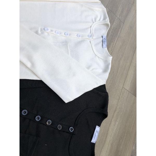 Áo vạt bầu nút tay dài