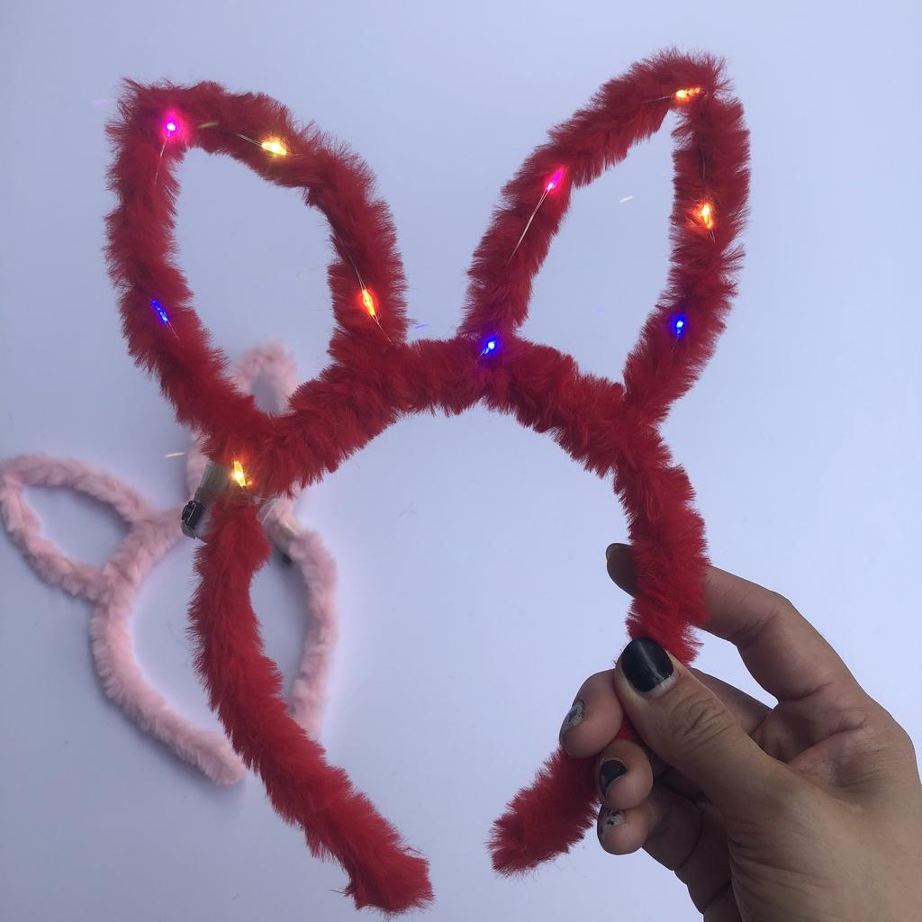 Bờm tai thỏ có đèn chơi Trung Thu, Halloween cho trẻ em và người lớn