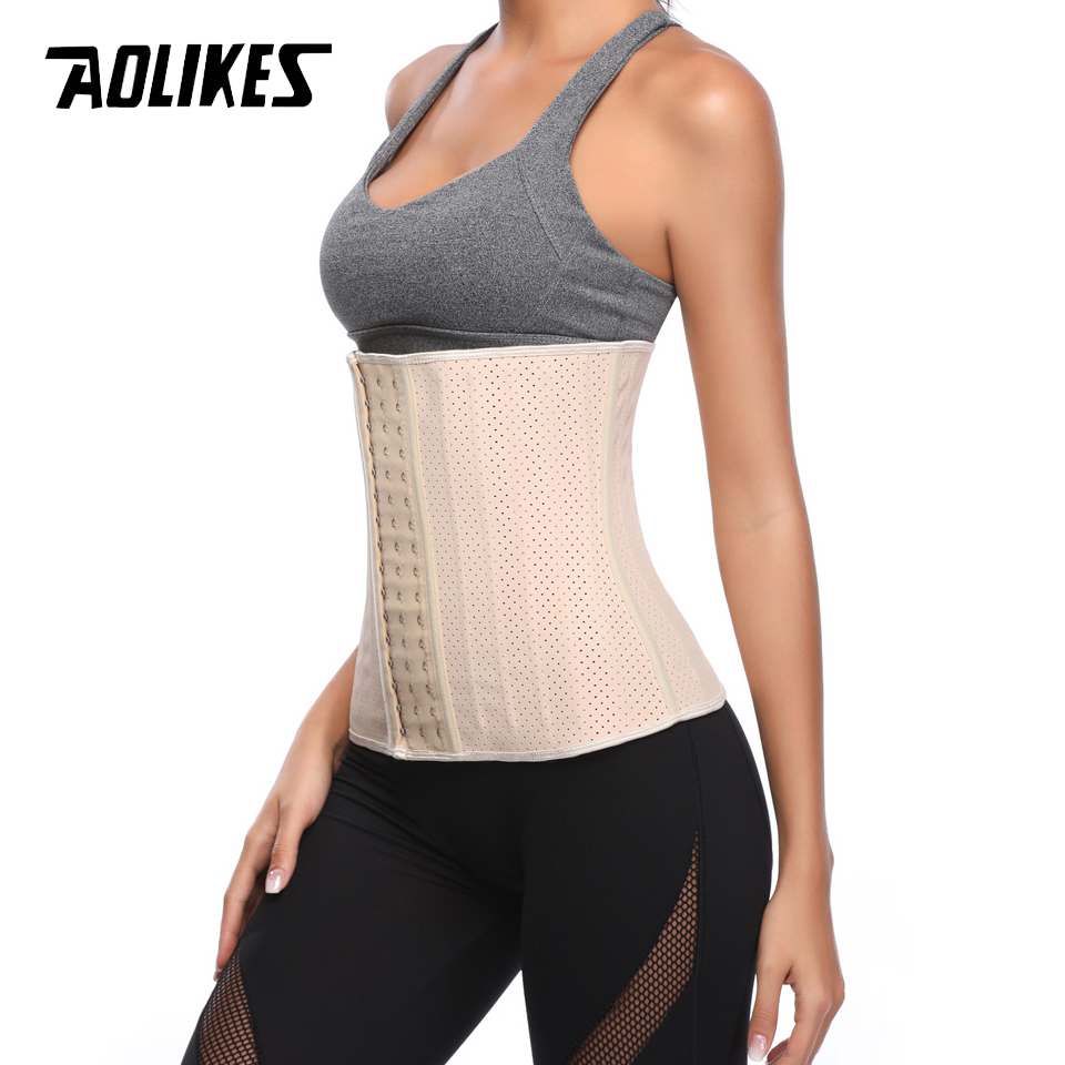 Đai nịt bụng Latex 25 khung thép định hình vòng eo AOLIKES A-5025