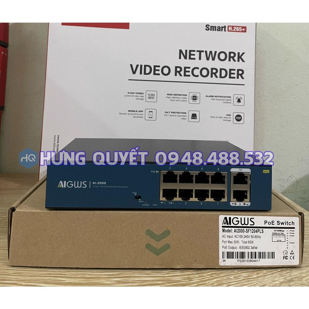 Switch Poe Bộ chia mạng 4 Cổng AI ONV (4+2 Uplink) - 8 Cổng (8+2 Uplink) 16 + 2 sử dụng dây cáp 4 lõi khoảng cách 150m