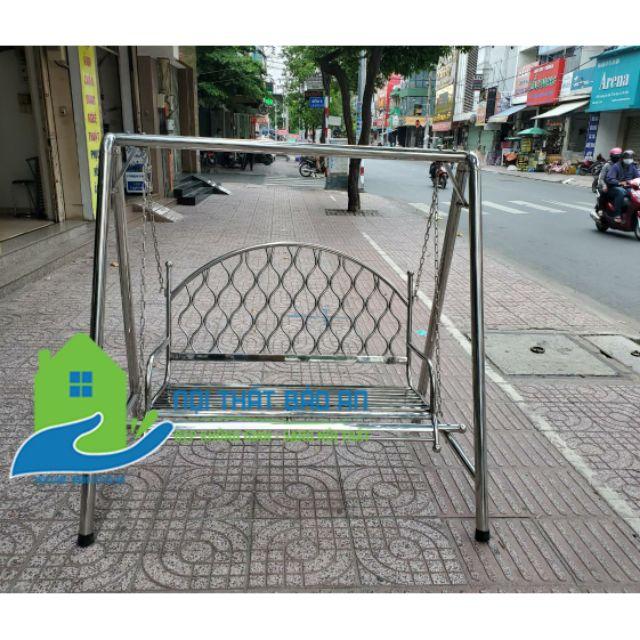 Xích đu inox sân vườn 1M2 KIẾU ĐAN LƯỚI