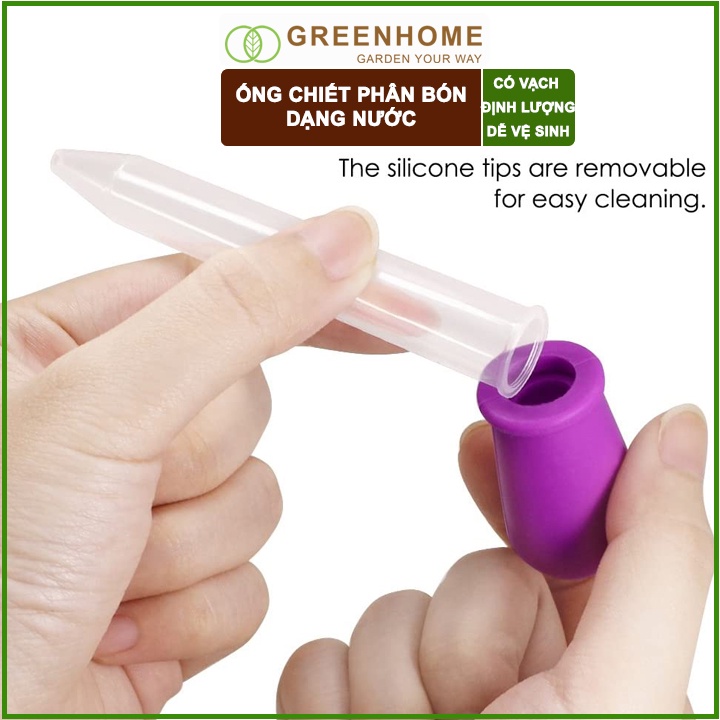 Ống chiết phân bón dạng nước, D12cm, có vạch định lượng 5ml, màu ngẫu nhiên |Greenhome