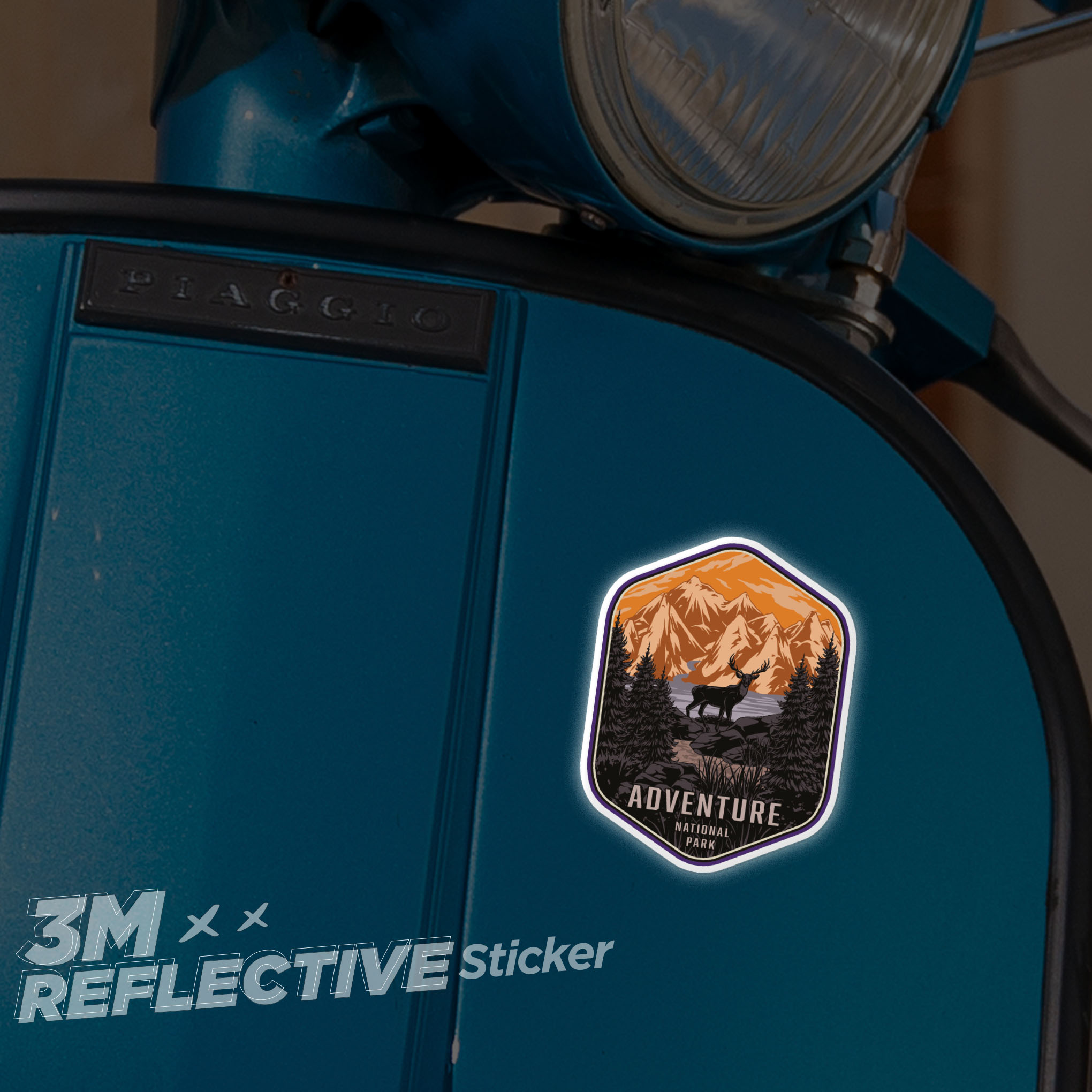 ADVENTURE NATIONAL PARK 3M - Reflective Sticker Die-cut Hình phản quang thương hiệu STICKER FACTORY