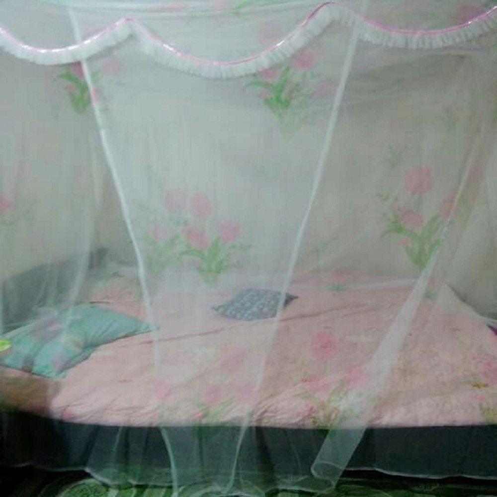 Màn tuyn hoa có cửa cao cấp hàng loại đẹp họa tiết hoa hồng Mùng chống muỗi kích thước 1,8m x 2m