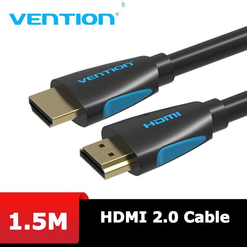 Cáp HDMI 2.0 hỗ trợ 4K 60Hz, dài 1.5m/2m/3m/5m/10m - Cáp HDMI Dây tròn VAA-M02 Vention - Hàng chính hãng