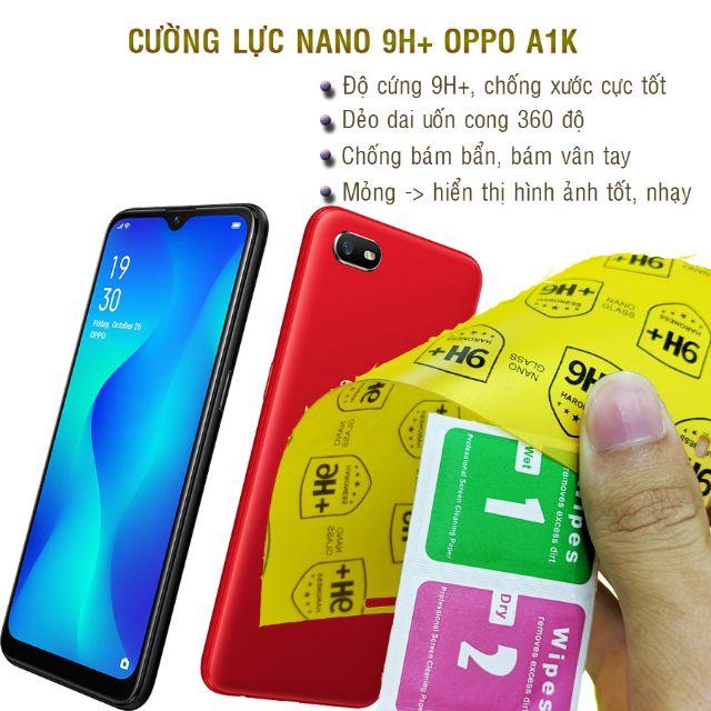 Dán cường lực dẻo nano 9H+ dành cho Oppo A1K, Realme C2