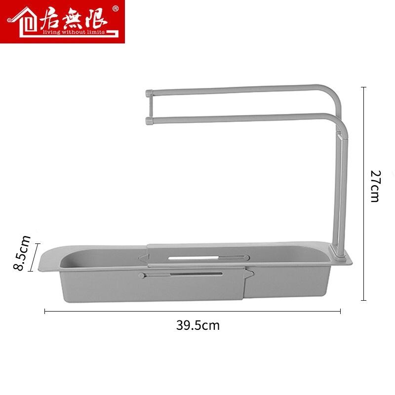Kệ nhựa gác bồn rửa chén gấp gọn có khăn phơi - Kệ nhựa đa năng để đồ rửa chén dài 40cm gấp gọn gác bồn