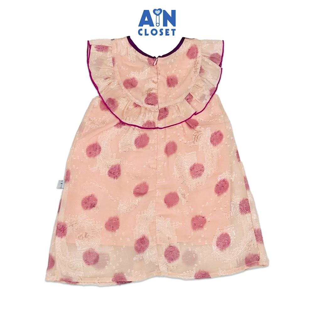 Đầm bé gái hoạ tiết Bong Bóng Tím Voan hạt - AICDBGBP8PIM - AIN Closet