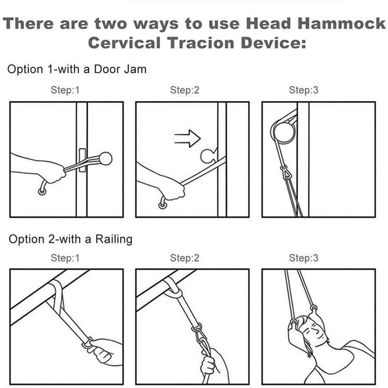 Hammock with Stand for Neck Traction Massager Cervicales To Reduce Neck Pain Relief Relaxation with Free Eye Mask Neck Hammock