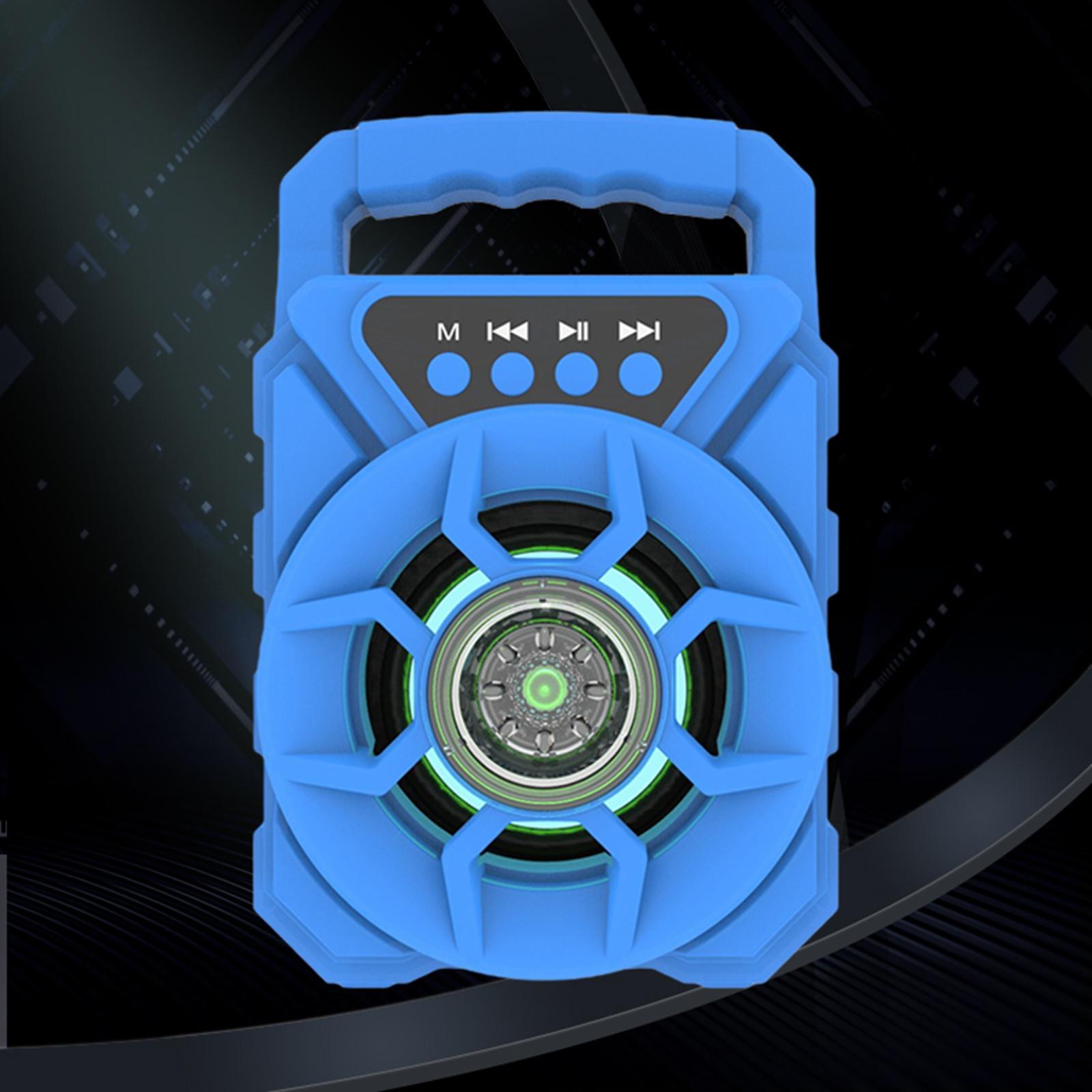 Portable Disco Bluetooth Speaker Rechargeable Sound Wireless Blue