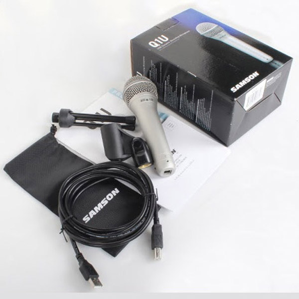 Micro thu âm Dynamic USB Samson Q1U - Hàng Chính Hãng