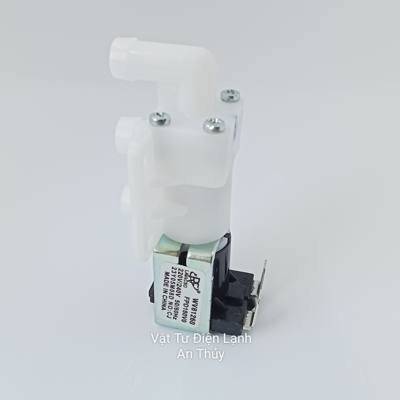 Van cấp nước đơn máy giặt TOSHIBA cổ nhựa 3 vòi màu trắng 220V HÃNG RF