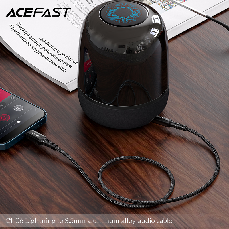 Cáp chuyển âm thanh Acefast Light.ning to 3.5mm MFI - C1-06 Hàng chính hãng Acefast