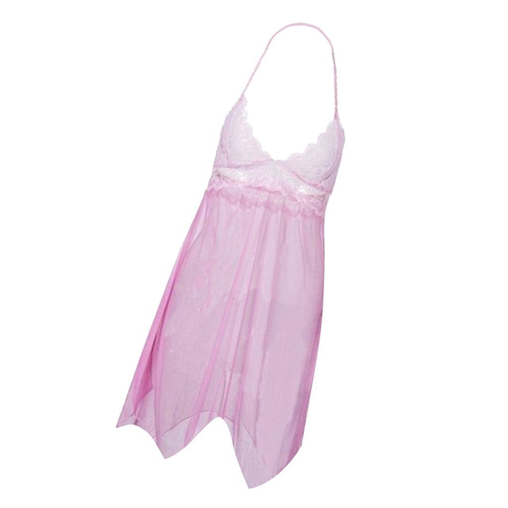 Sexy Lace Nightgown Sleeveless V Neck Lingerie Women's Sleepwear