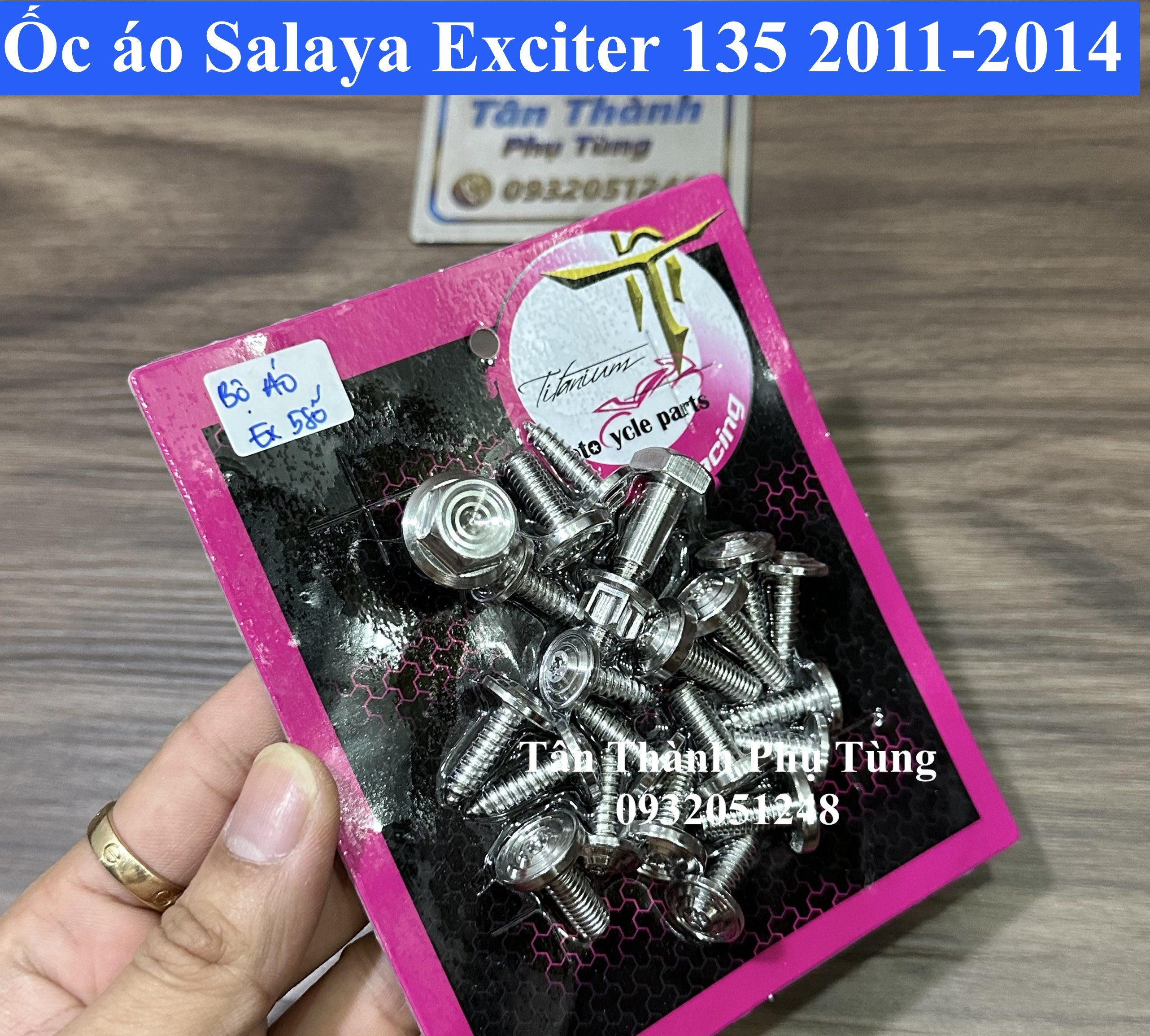 Bộ ốc áo Salaya dành cho Exciter 135 2011-2014 mẫu đầu Thái