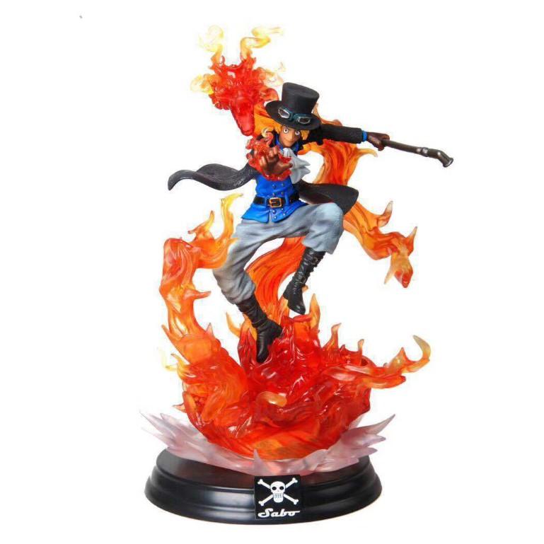 Mô hình One Piece Mô hình Sabo hỏa chảo màu lửa 33cm