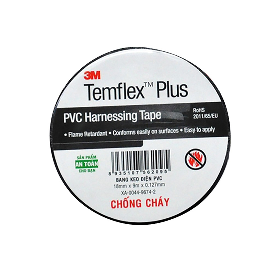 Băng keo điện PVC Temflex Plus 3M 1518