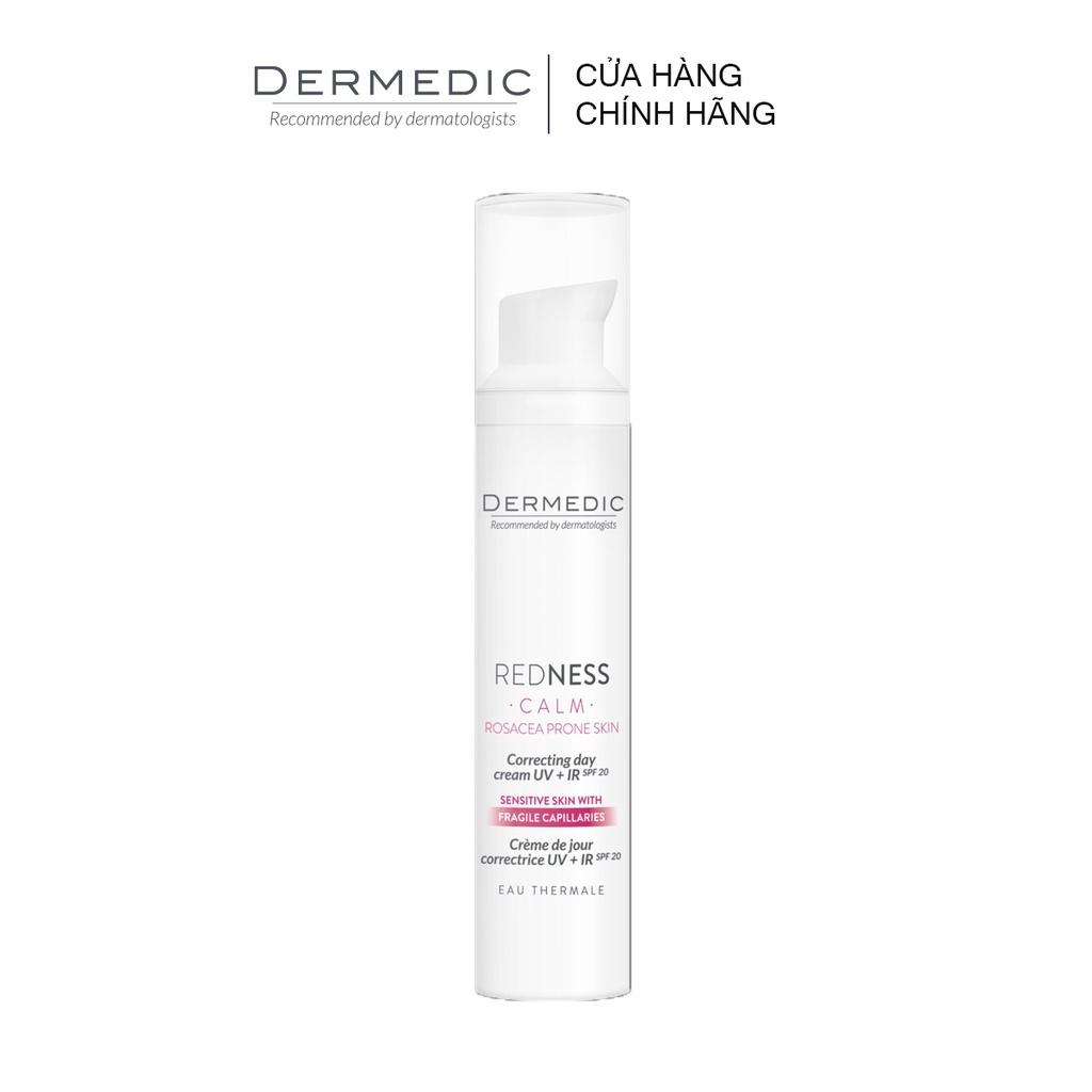 Kem ban ngày cho da giảm mao mạch, mẩn đỏ Dermedic Redness Rosacea Prone Skin Correcting Day Cream UV + IR SPF20 - 40ml