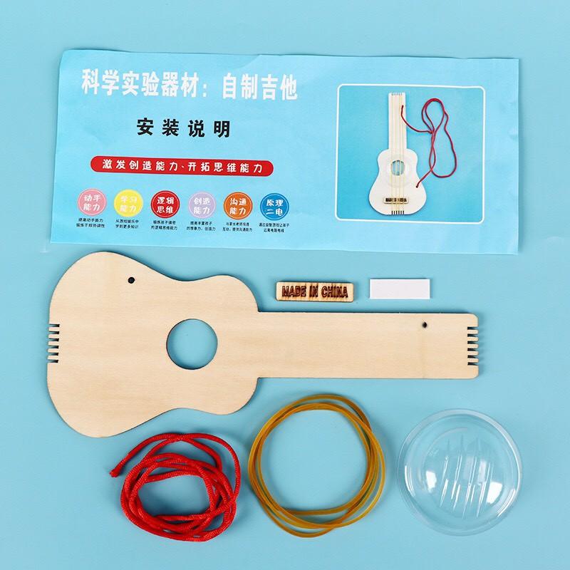 Đồ Chơi Stem – Bộ Lắp Ghép Bằng Gỗ Đàn Guitar Theo Phương Pháp Giáo Dục Stem Steam.