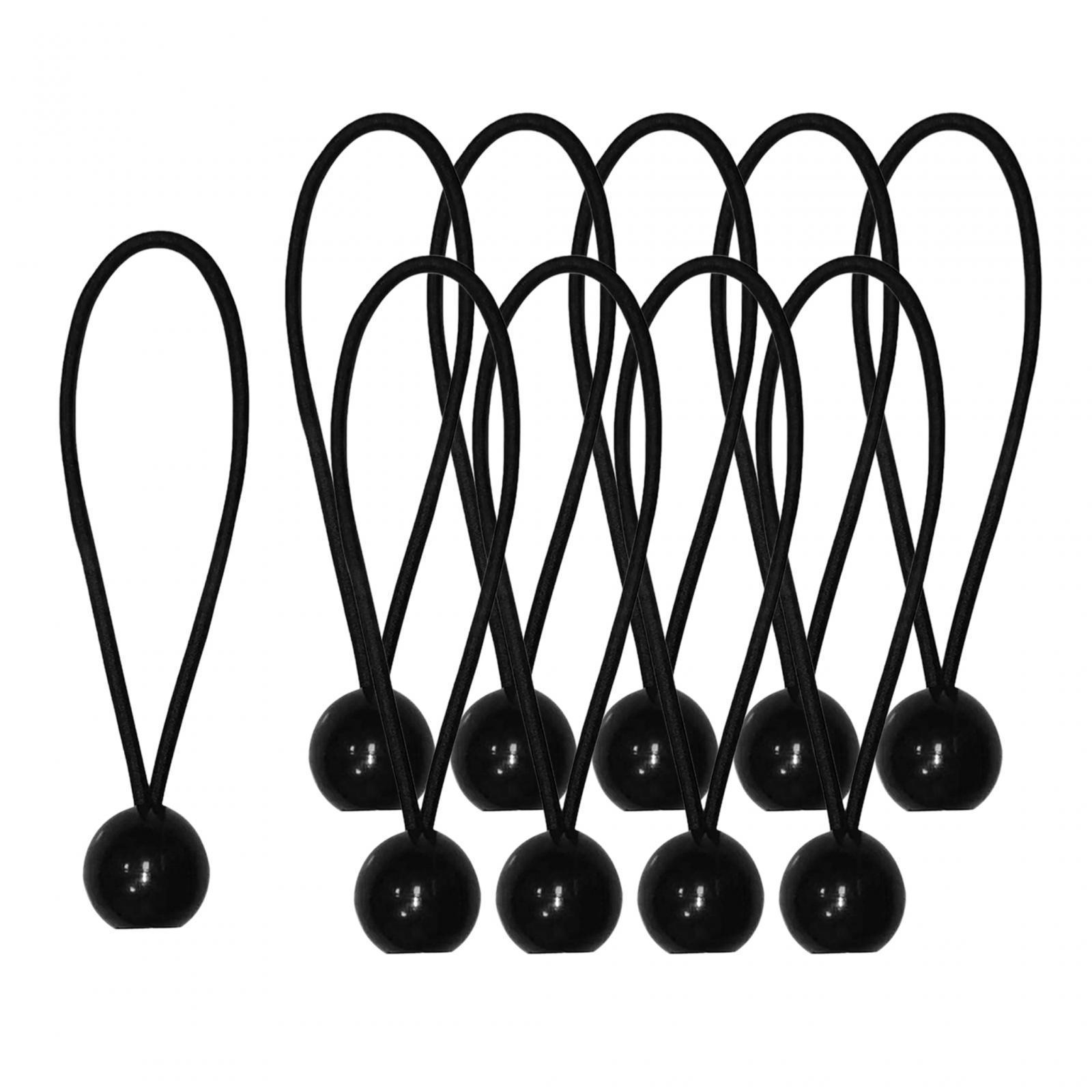 10 Pieces 6'' Bungee Cord Balls Heavy Duty for Tent Poles Cargo Camping Tarp