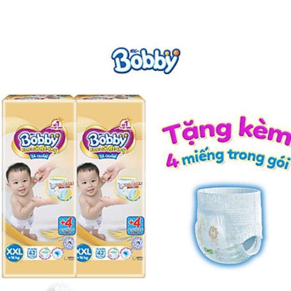 Tã Quần Cao Cấp Bobby Extra Soft Dry XXL42 + 4