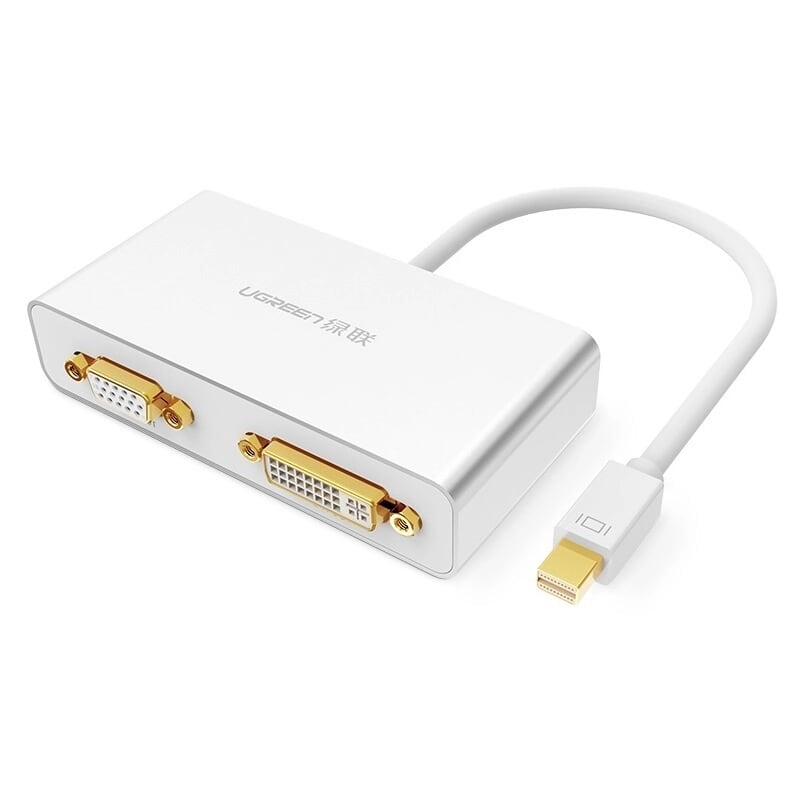 Bộ chuyển đổi Mini displayport sang HDMI/VGA/DVI màu đen Ugreen 10440MD109 Hàng chính hãng