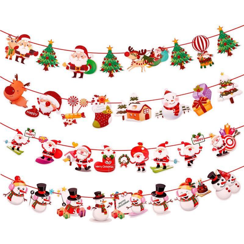 DÂY CỜ GIẤY TREO CHỮ MERRY CHRISTMAS DÀI 2m5 PHỤ KIỆN TREO TRANG TRÍ NOEL NGÀY LỄ GIÁNG SINH