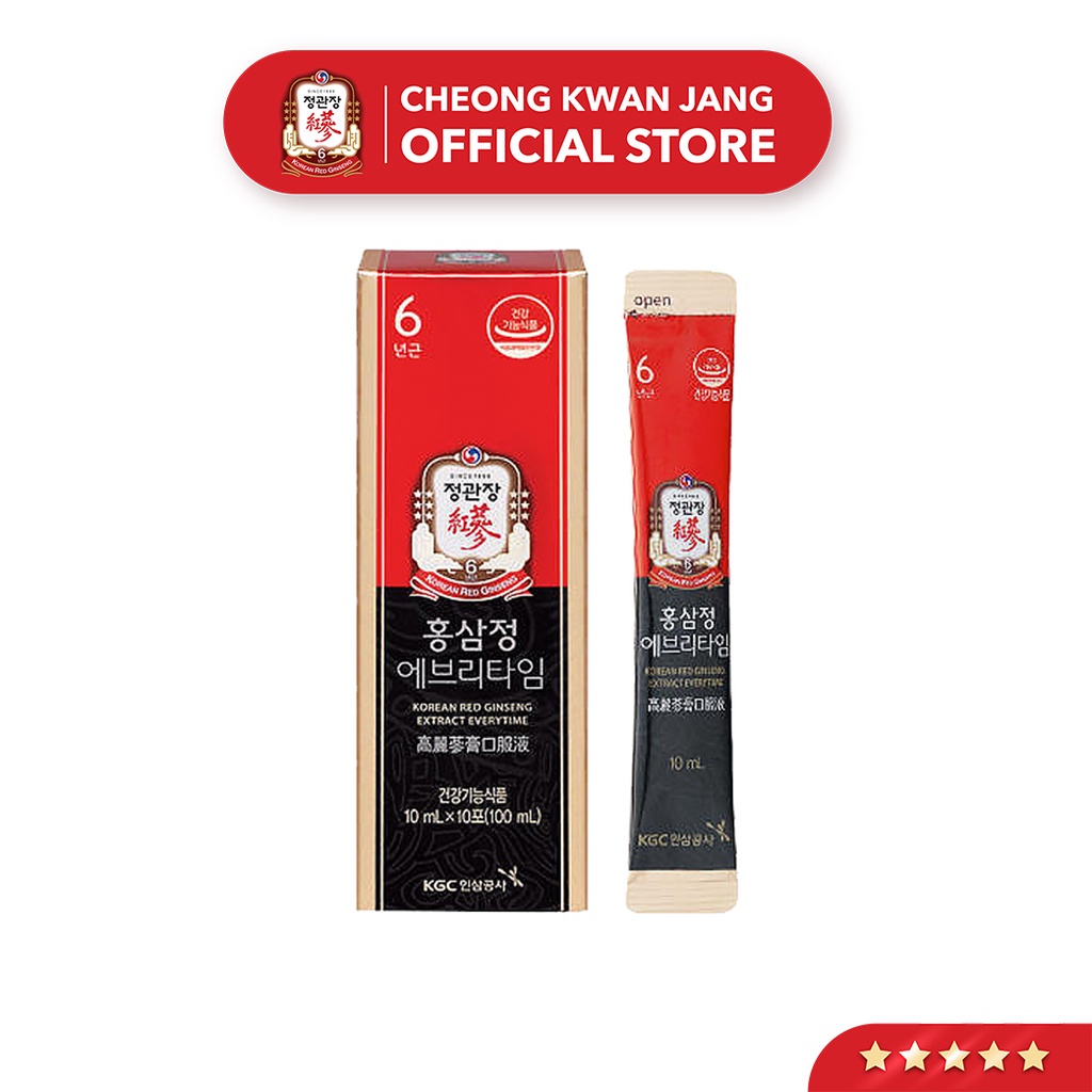 Tinh Chất Hồng Sâm Pha Sẵn KGC Cheong Kwan Jang EveryTime Original (10 ml x 10 gói)