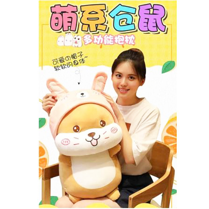 Gấu bông chuột Hamster Cosplay cao cấp gấu bông sóc nhí xinh xắn Tặng khẩu trang thời trang vải Su màu ngẫu nhiên