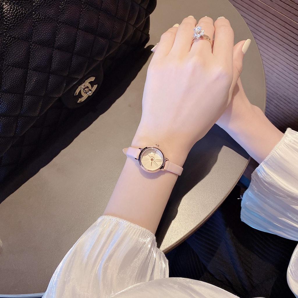 Đồng hồ nữ dây da Julius Ja-979 Màu Hồng nhỏ xinh