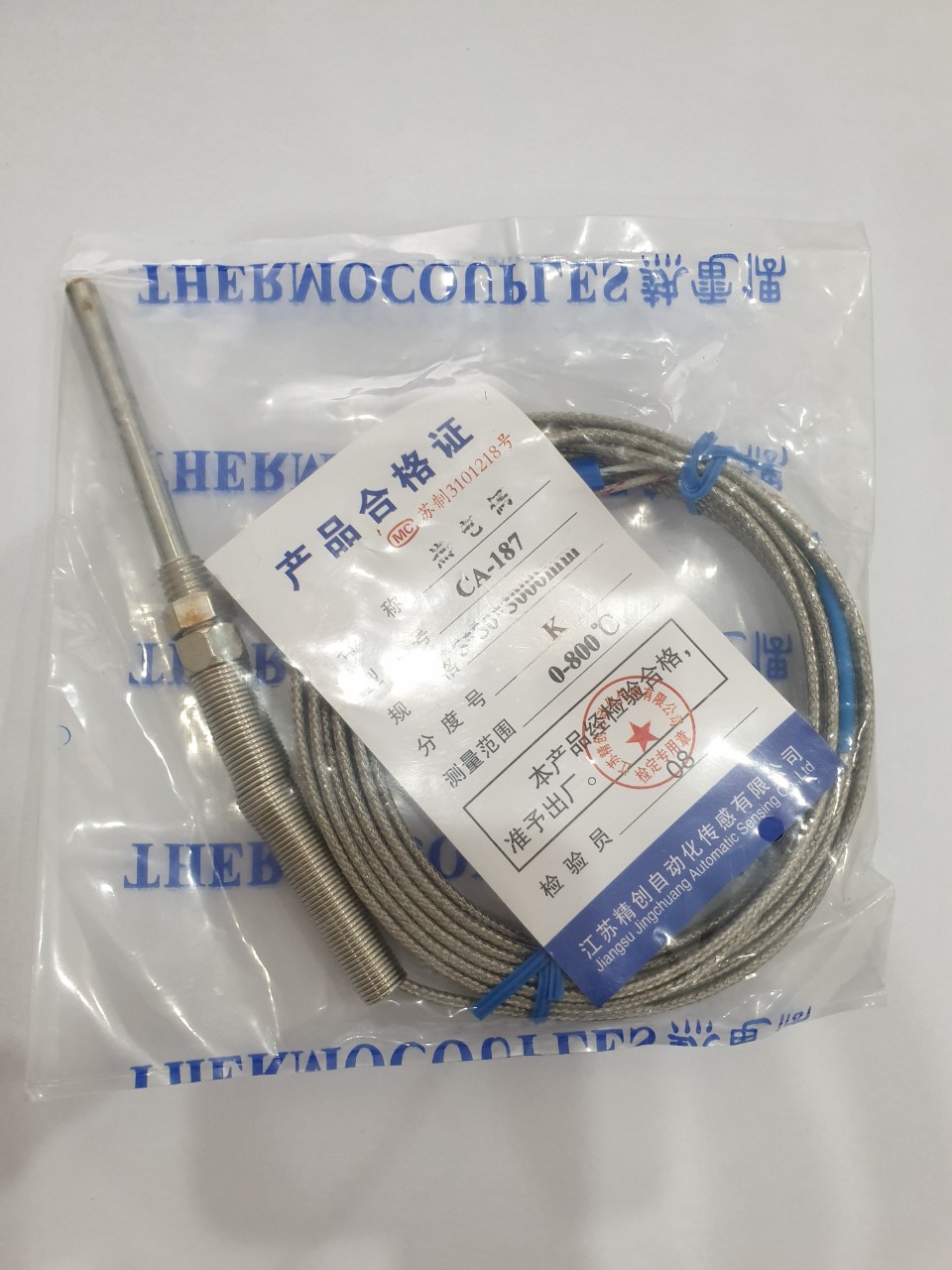 Can nhiệt K, phi 5 đầu dò 5Cm dây dài 3M