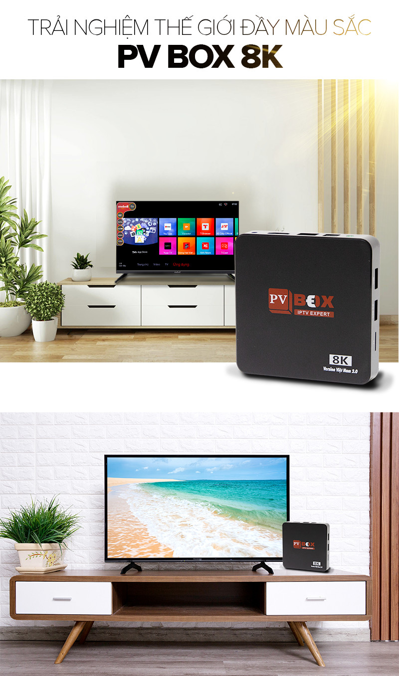 Đầu Android SmartBox Tivibox ROM 8G - Xem Các Kênh Truyền Hình Trong &amp; Ngoài Nước, Đầy Đủ Youtube, Đọc Báo, Nghe Nhạc Cùng Muôn Vàn Ứng Dụng Vip Vô Cùng Đặc Sắc - Hàng Chính Hãng