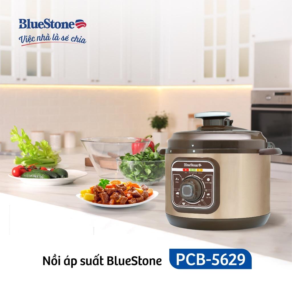 Nồi Áp Suất Điện BlueStone PCB-5629, 900w - 5.0Lit, Van Xả Áp Suất Thông Minh, Hàng chính hãng