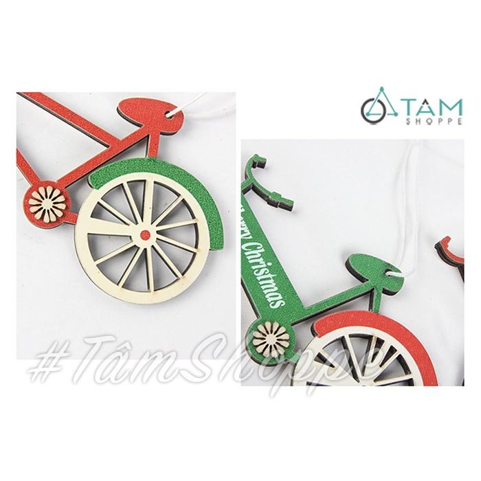 Set 02 xe đạp gỗ mô hình treo trang trí Giáng sinh X-PKTCT-61