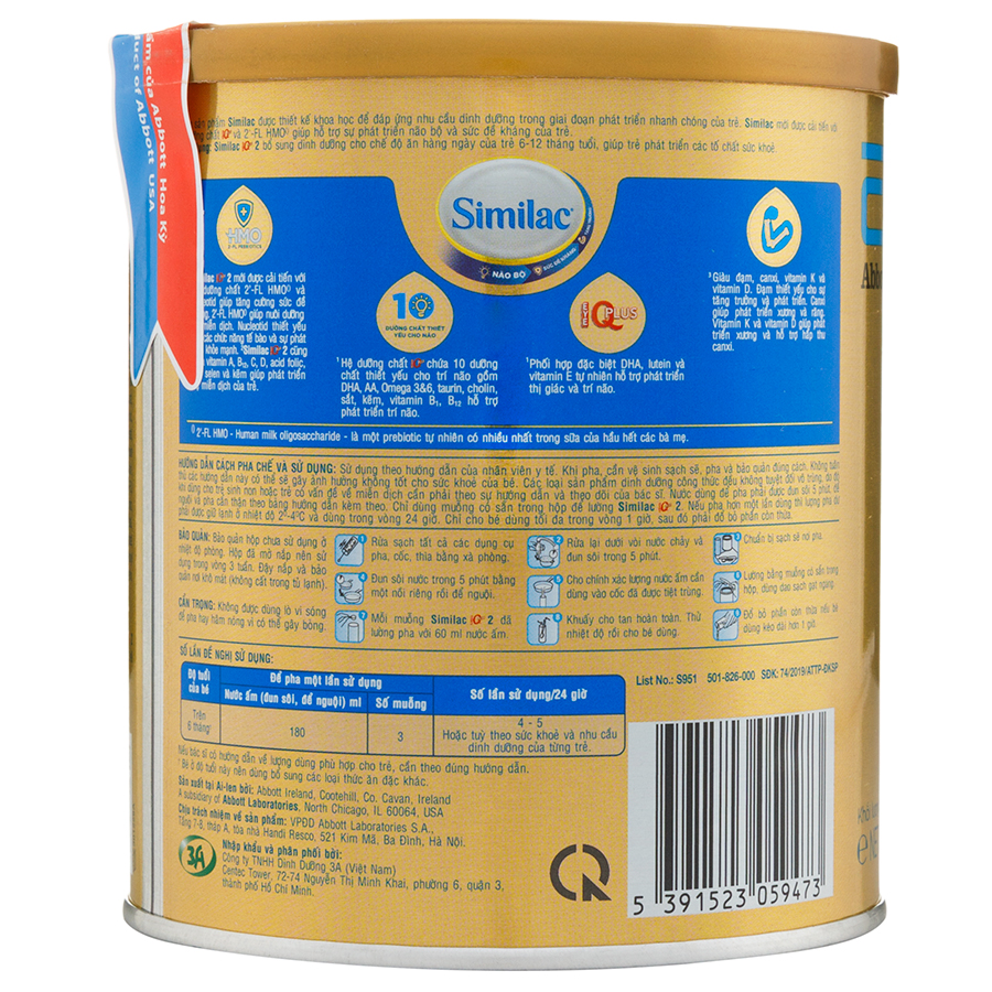 Sữa Bột Abbott Similac 2 400g