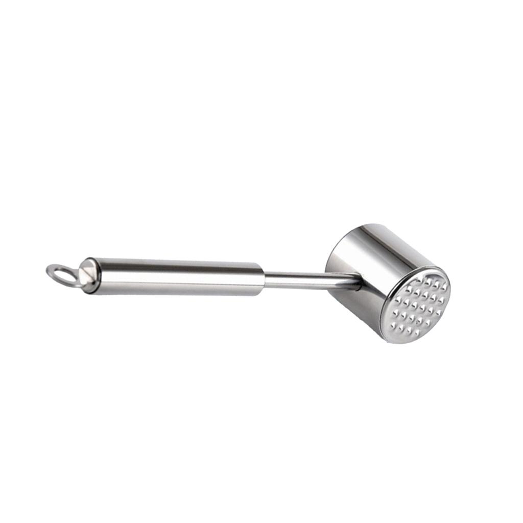Stainless Steel Kitchen Meat Tenderizer Mallet Steak Cutlet Beef Hammer Tool