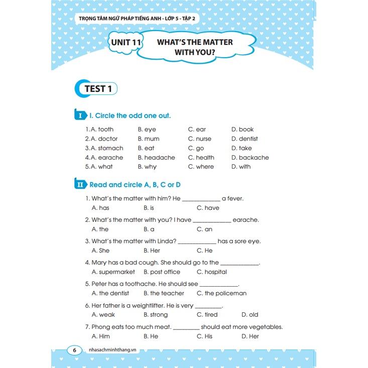 Sách - The langmaster - Trọng tâm ngữ pháp tiếng Anh lớp 5 tập 2