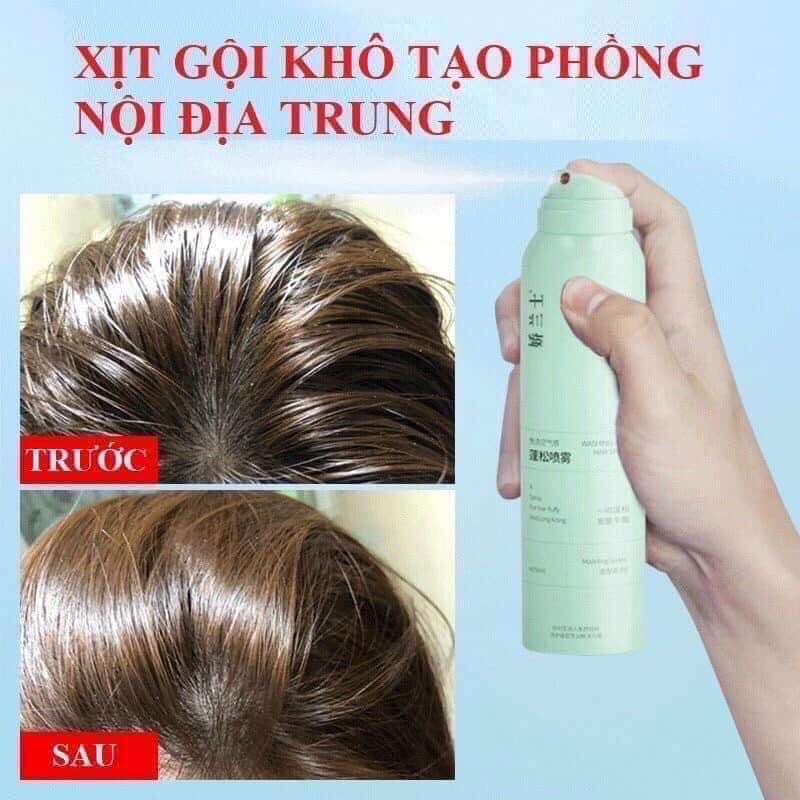 Dầu gội đầu khô dạng xịt cấp tốc chai 150ml  , không cần dùng nước  , không bết dính , không dầu , giúp tóc bồng bềnh ,mềm mượt hương thơm dịu nhẹ , phù hợp với người bận rộn , nhỏ gọn dễ mang theo mọi nơi