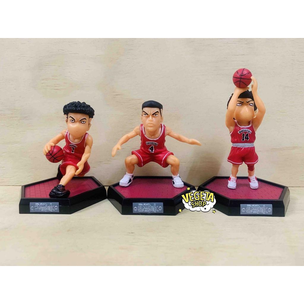 Mô hình Slam Dunk - Bóng rổ Slam Dunk - Trường Shohoku - Hanamichi Rukawa Akagi Mitsui Ryota - Cao 8~9cm