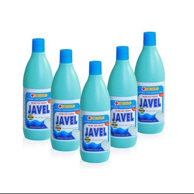 Nước Tẩy JAVEL quần áo trắng sạch như mới, Chai 500ml