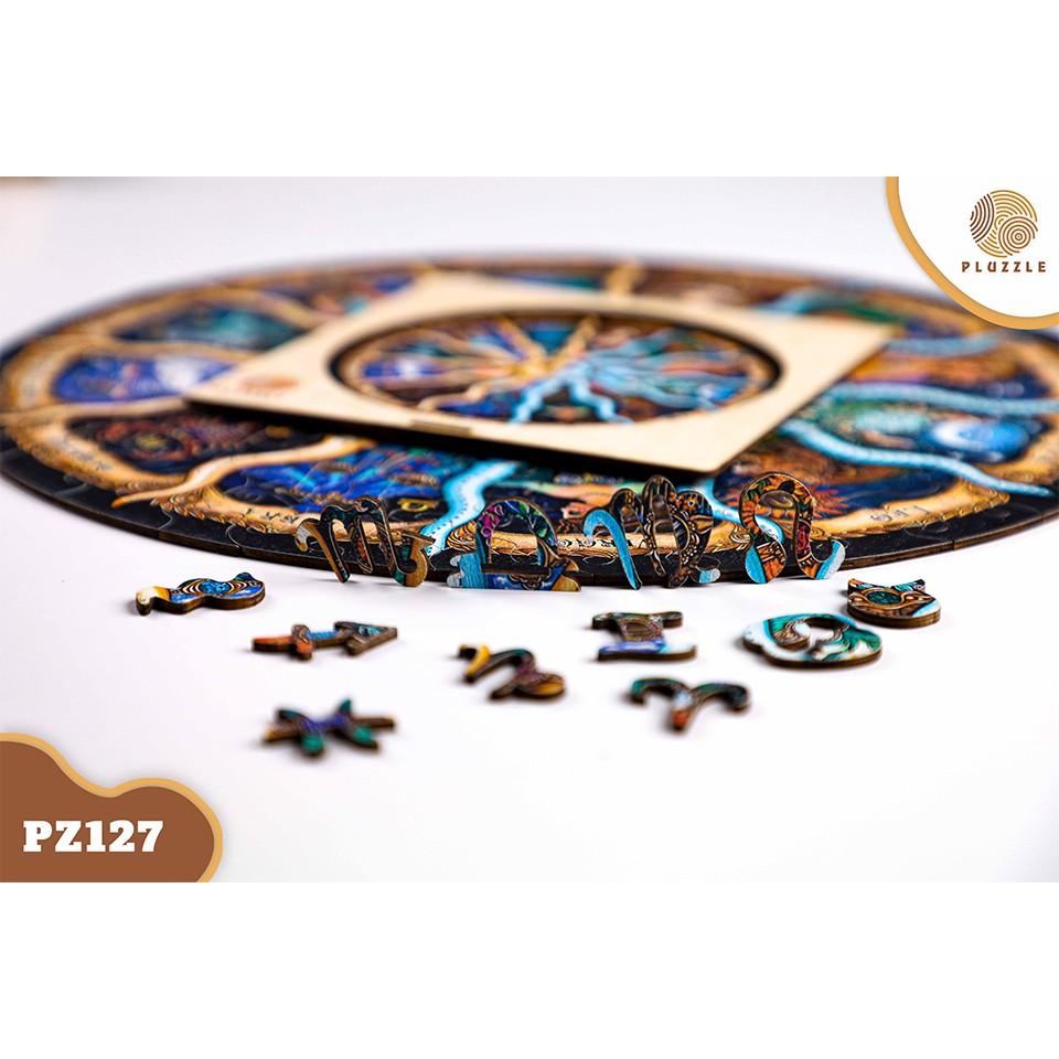 PLUZZLE Bộ xếp hình gỗ thông minh puzzle đồ chơi ghép hình 12 Cung Hoàng Đạo – PZ127