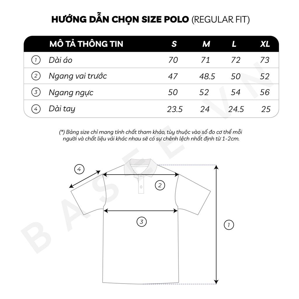 Áo polo nam BASEE phối màu line áo in họa tiết